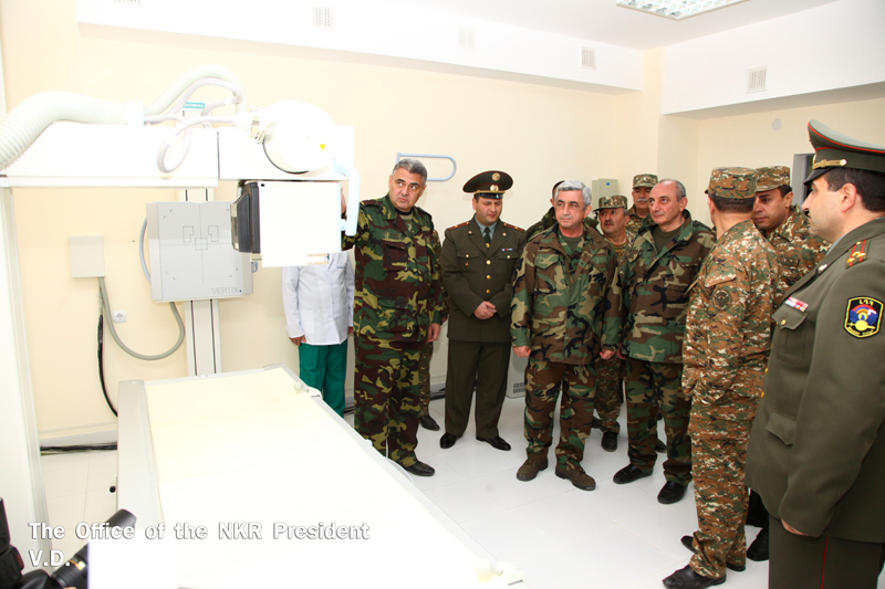 Bako Sahakyan and Serzh Sargsyan attended military maneuvers conducted by the Defense Army