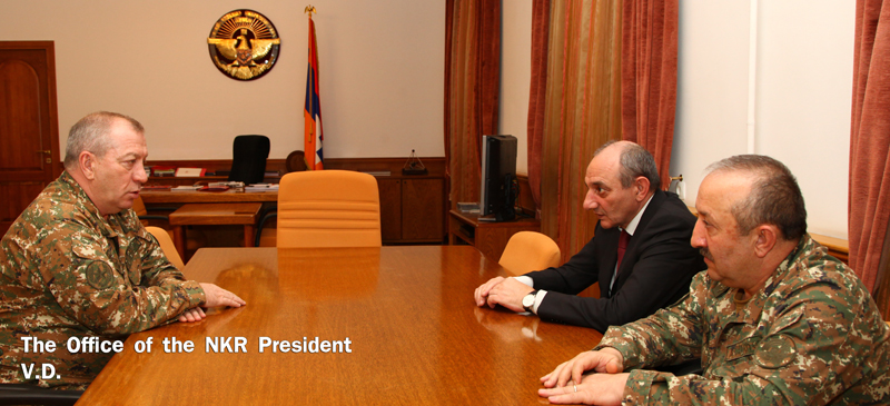 Bako Sahakyan meets lieutenant-general Enrico Apryamov