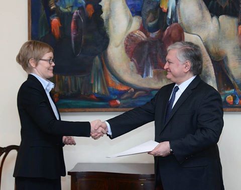 Ambassador of Sweden‬ handed copies of credentials to Edward Nalbandian