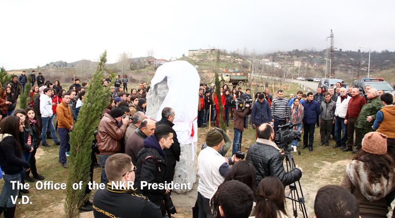 Park dedicated to the 100th anniversary of the Armenian Genocide in Berdzoris laid out