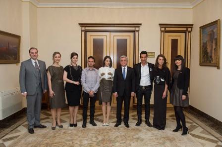 S. Sargsyan receives members of band Genealogy