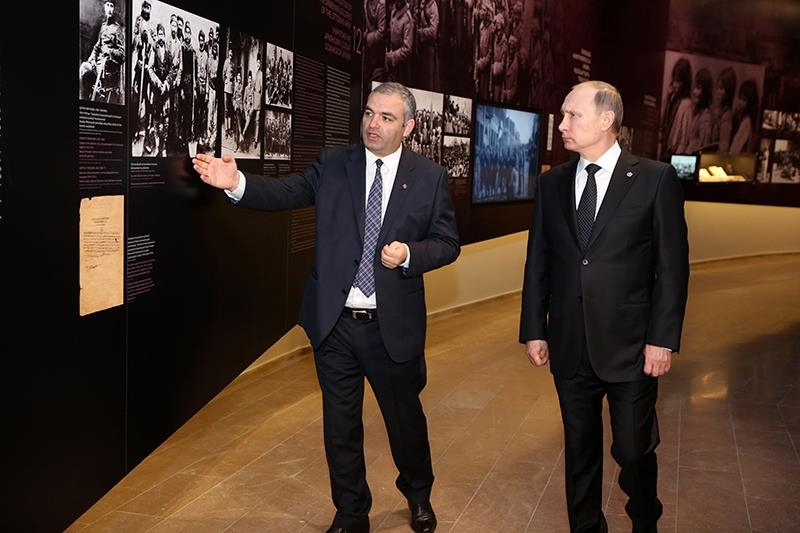 Президенты России, Франции, Сербии и Кипра посетили Музей истории Геноцида