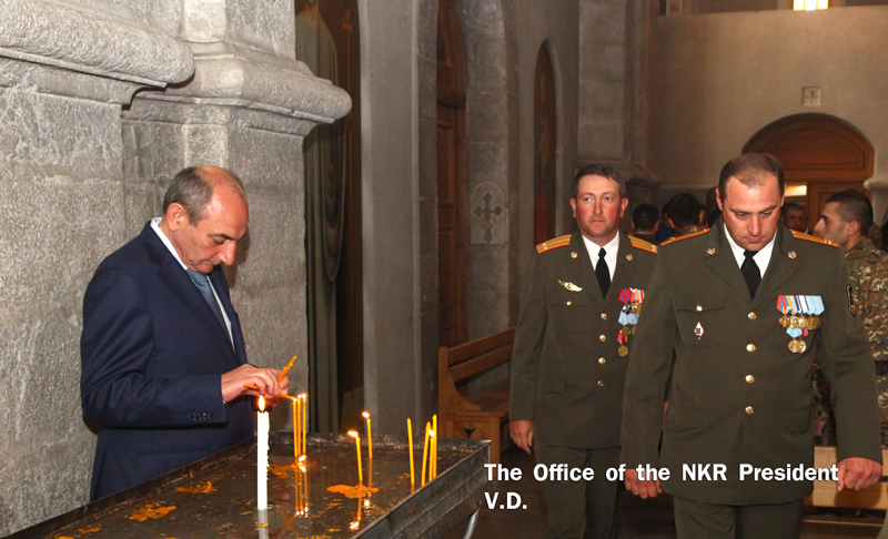 Divine Liturgy dedicated to the NKR Defense Army was held at the Shoushi Ghazanchetsots church