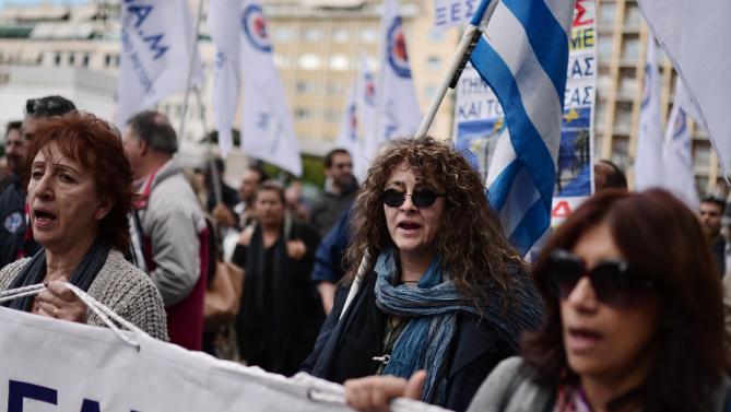 A two-day strike against  the government’s cruelty in Greek.