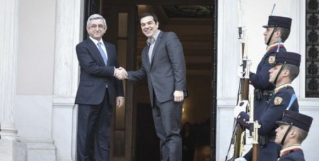 Serzh Sargsyan meets Greek Prime Minister Alexis Tsipras