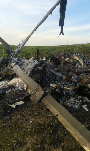 Уничтоженный 2 апреля вражеский вертолет (фото/видео)