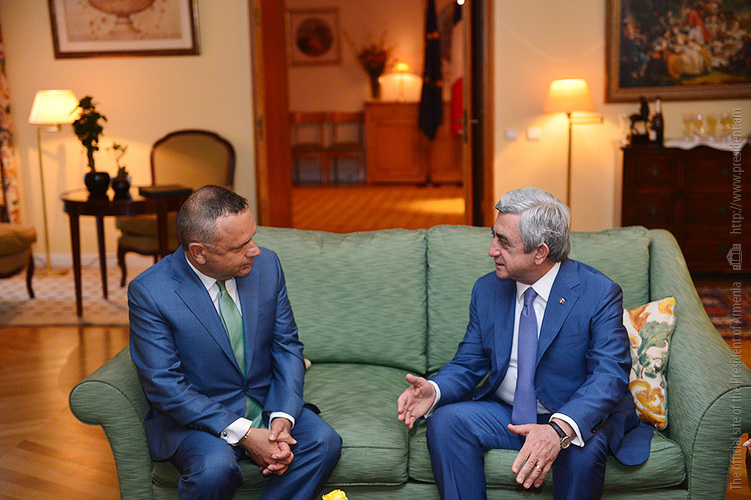 President Serzh Sargsyan visited today the Embassy of France in Yerevan