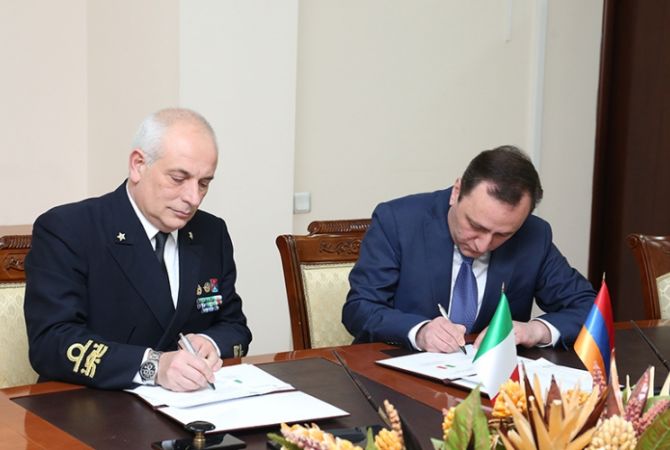 ՀՀ և Իտալիայի պաշտպանության նախարարություններն ստորագրել են 2017թ. համագործակցության պլանը