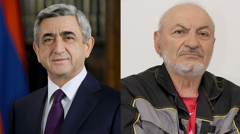 Президент Армении Серж Саргсян поздравил скульптора Левона Токмаджяна с 80-летним юбилеем