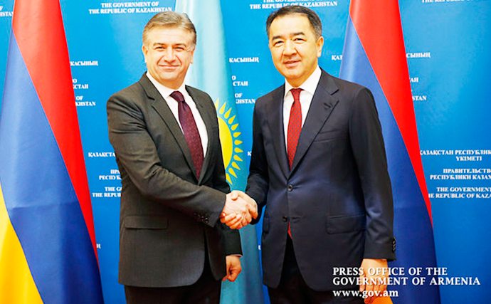 Премьеры Армении и Казахстана обсудили вопросы развития транзитно-логистического потенциала