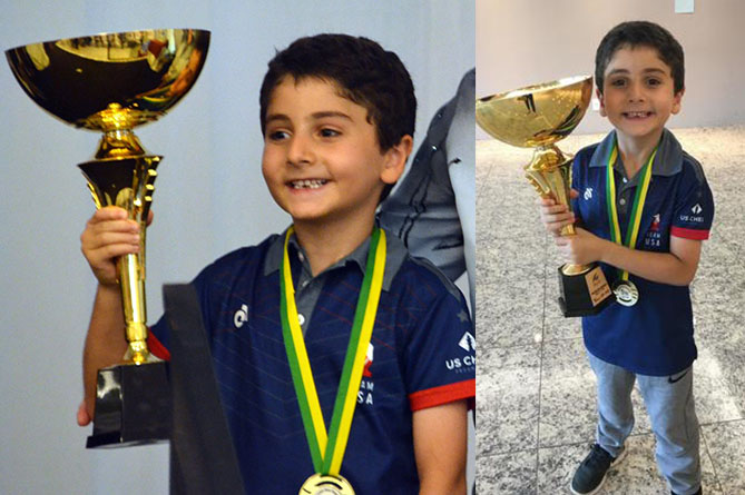 7-летний Арен Эмрикян стал чемпионом мира по шахматам
