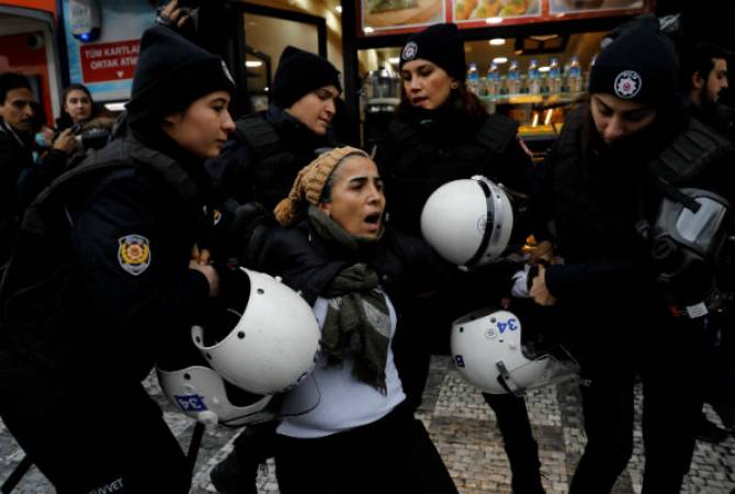 Ստամբուլում ձերբակալվել են սիրիական Աֆրինում թուրքական գործողությունների դեմ բողոքող ցուցարարները