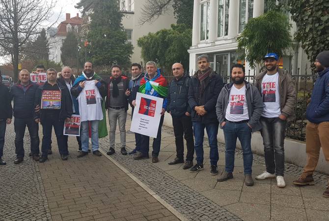Ադրբեջանցի ակտիվիստները Բեռլինում բողոքի ակցիա են իրականացրել