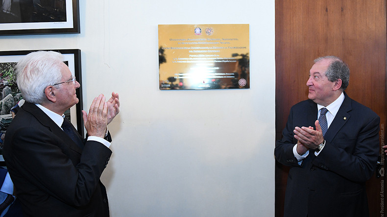 Հայաստանի և Իտալիայի նախագահների ներկայությամբ բացվել է Մշակութային ժառանգության պահպանման հայ-իտալական կենտրոնը
