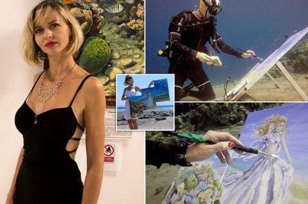 Ռուս նկարչուհին արվեստի գործեր է ստեղծում Կարմիր ծովի հատակին