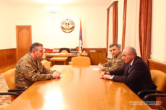 Бако Саакян принял начальника Генштаба Вооруженных сил Армении Артака Давтяна