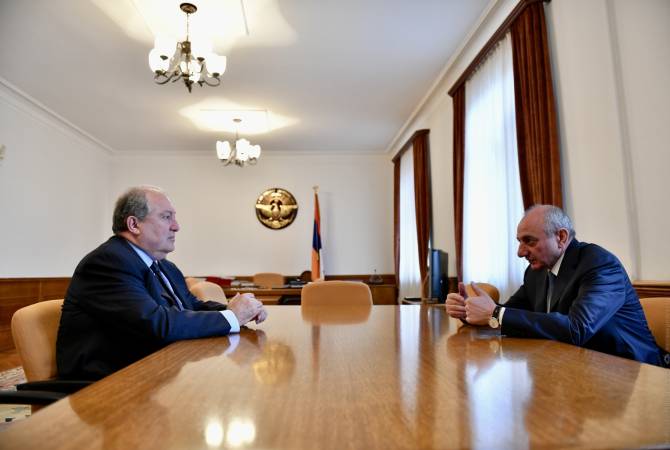 Նախագահ Արմեն Սարգսյանը հանդիպել է Արցախի նախագահ Բակո Սահակյանի հետ