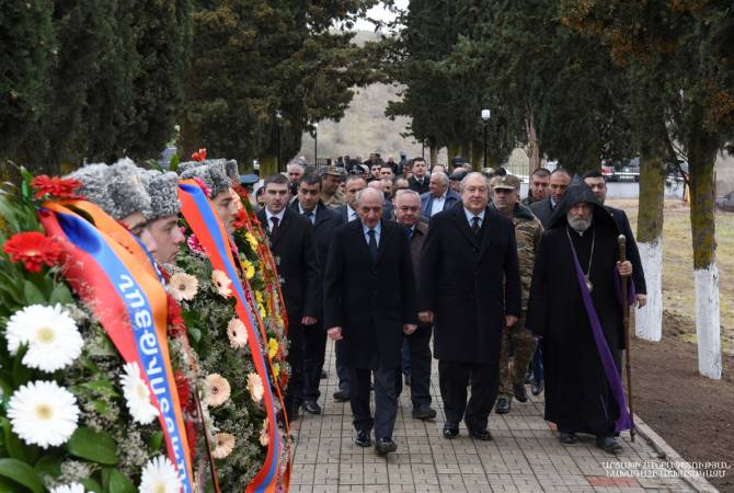 Արցախի և Հայաստանի նախագահները Մաղավուզում մասնակցել են զոհված ազատամարտիկների հուշահամալիրի բացմանը