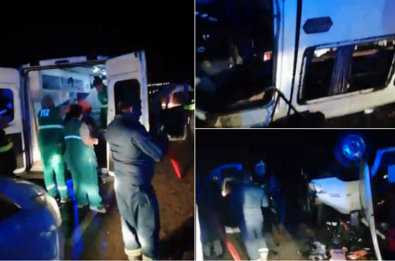 Երևանից Բաթում մեկնող միկրոավտոբուսը վթարի է ենթարկվել, կա 2 զոհ և 19 տուժած (տեսանյութ)