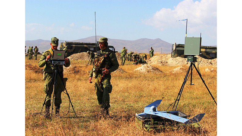 Военнослужащие российской военной базы в Армении провели мониторинг двустороннего учения с применением БЛА