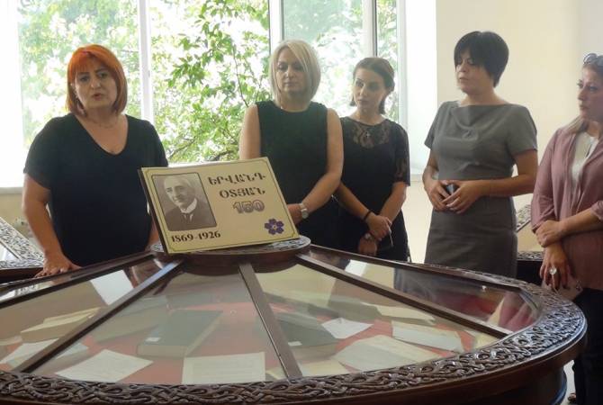 Երվանդ Օտյանի հոբելյանի առթիվ Ազգային գրադարանը ցուցադրեց նրա գրական ժառանգության եզակի նմուշները