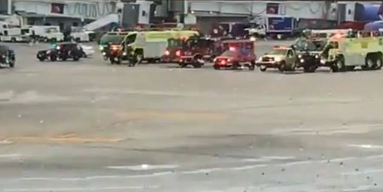 Ուղեբեռն ինքնաթիռ տեղափոխելիս պայուսակներից մեկը պայթել է (տեսանյութ)
