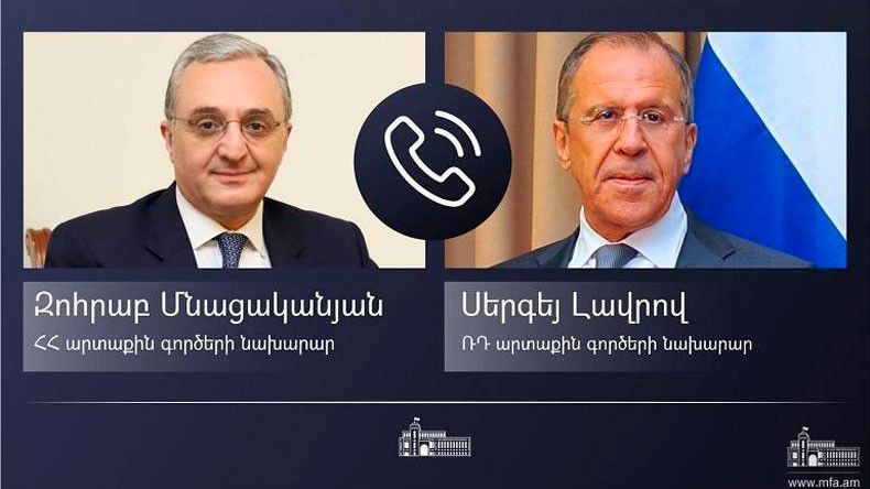 Мнацаканян в беседе с Лавровым назвал неприемлемым нарушение Азербайджаном режима прекращения огня