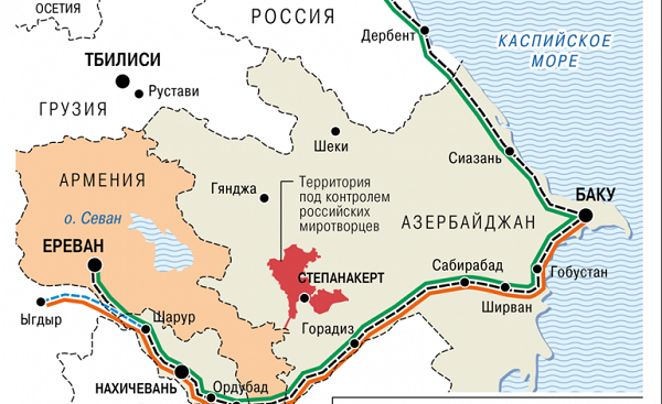 Ռուսական «Կոմերսանտը» հրապարակել է տրանսպորտային միջանցքների և երկաթուղու քարտեզը. ԼՈՒՍԱՆԿԱՐՆԵՐ