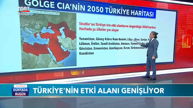 Թուրքական հեռուստաընկերությունը ցուցադրել է Թուրքիա-2050 քարտեզը