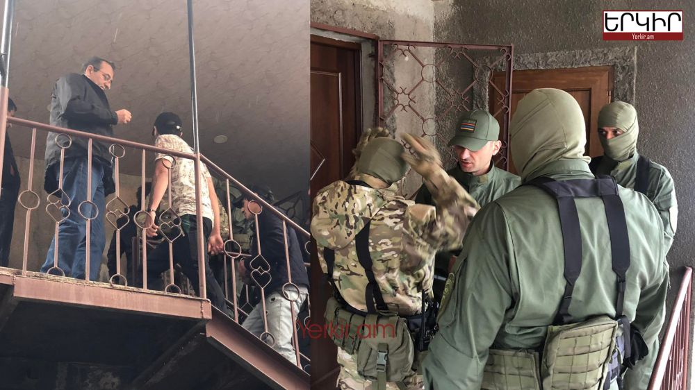 Դիմակավոր ոստիկանները ՀՅԴ ԳՄ անդամ Սուրեն Մանուկյանի տանն են․ տեսանյութ