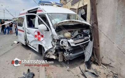 Երևանում բախվել են հիվանդ տեղափոխող շտապօգնության մեքենան և Opel-ը․ կա վիրավոր