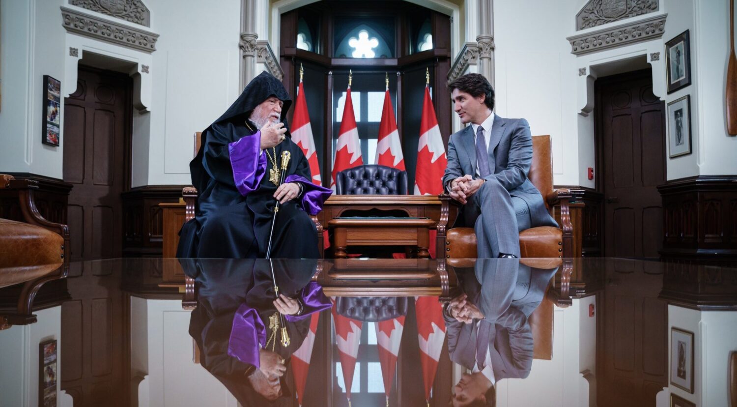 Արամ Ա կաթողիկոսը հանդիպել է Կանադայի վարչապետի հետ