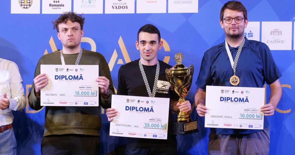 Հայ գրոսմայստերը զբաղեցրել է 1-ին հորիզոնականը միջազգային շախմատային մրցաշարում