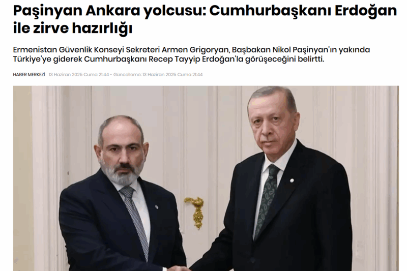 Փաշինյանը դեպի Թուրքիա ճանապարհին. Պայմանավորվածությունը պետք է և՛ Փաշինյանին, և՛ Էրդողանին