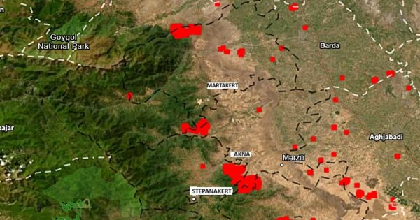 Оկուպացված Արցախում բռնկված հրդեհների տարածման գոտում են հայտնվել Տիգրանակերտի պատմամշակութային արգելոցը, Ամարասի վանական համալիրը