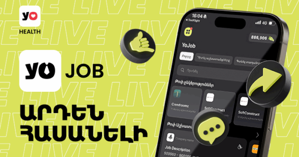 YoHealth-ը ներկայացրել է է YoJob-ը. կամուրջ դեպի մասնագիտական աճ
